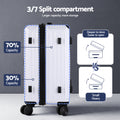 Wanderlite Trunk Luggage Set – White 12 & 20 Inch with TSA Lock