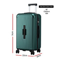 Wanderlite 28 Inch Trunk Suitcase – Green with Type-C Port & TSA Lock