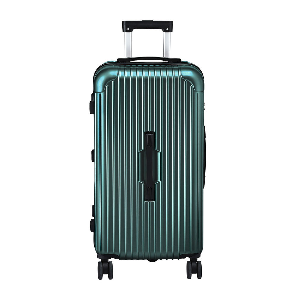 Wanderlite 28 Inch Trunk Suitcase – Green with Type-C Port & TSA Lock