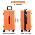 Wanderlite 28 Inch Trunk Luggage – Orange 90L, TSA Lock & Type-C Port