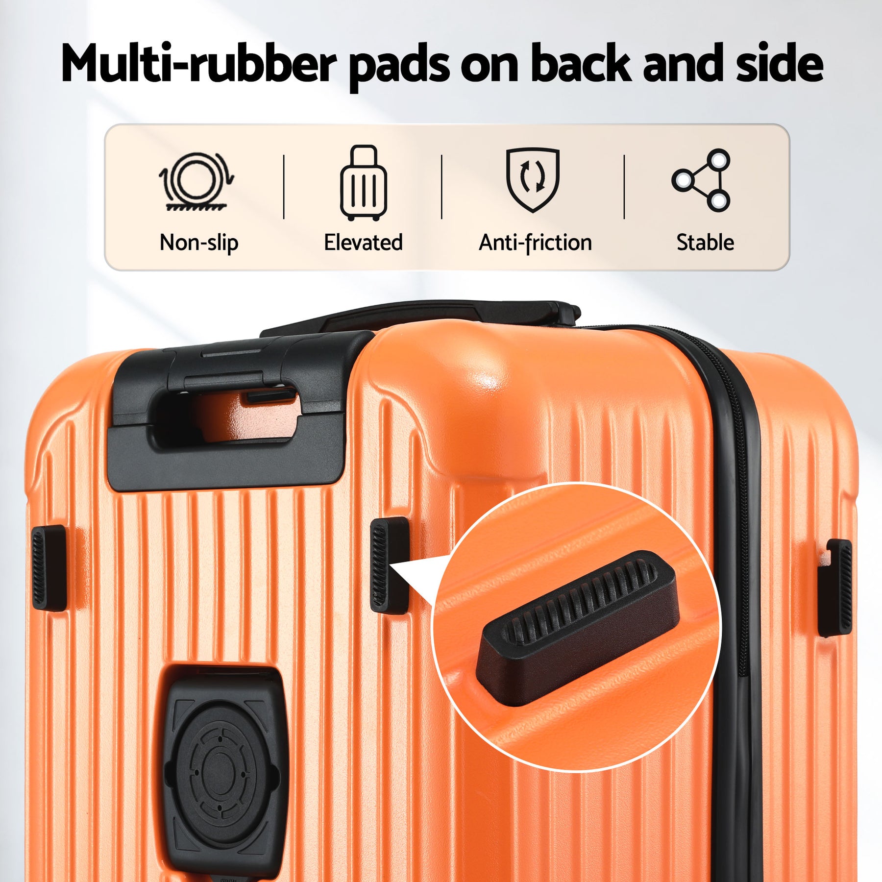 Wanderlite 28 Inch Trunk Luggage – Orange 90L, TSA Lock & Type-C Port