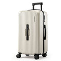 Wanderlite 28 Inch Trunk Luggage – Smoky White, TSA Lock & Type-C Port, 90L