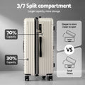 Wanderlite 28 Inch Trunk Luggage – Smoky White, TSA Lock & Type-C Port, 90L
