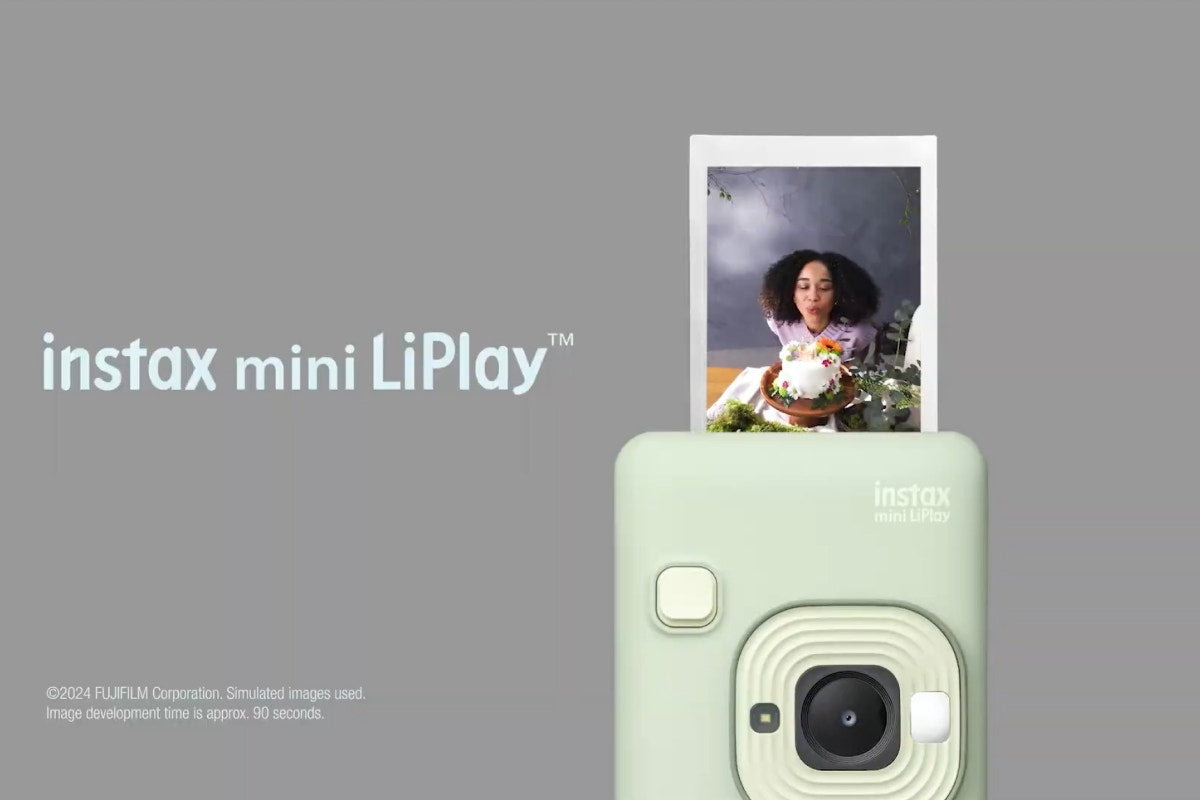 Fujifilm Instax Mini LiPlay 2-in-1 Hybrid Instant Camera and Smartphone Printer 2024 (Misty White)