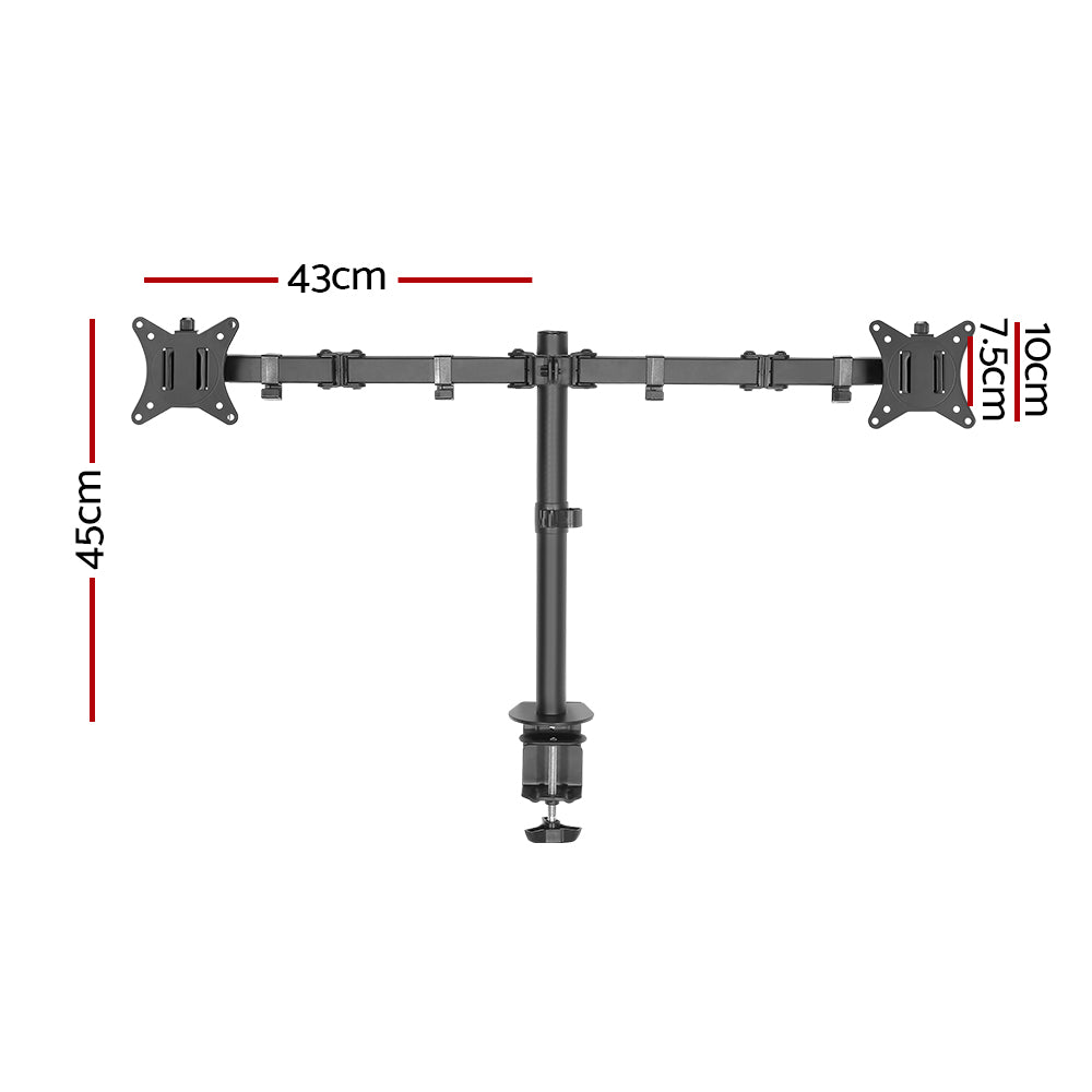 Artiss Monitor Arm Dual Desk Mount Screen Bracket Holder - SuperSaverAU - view 2