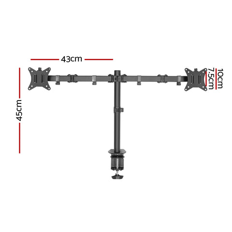 Artiss Monitor Arm Dual Desk Mount Screen Bracket Holder - SuperSaverAU - view 2