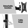 Artiss Monitor Arm Stand Dual Mount HD LED TV Bracket Holder Freestanding - SuperSaverAU - view 6