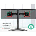 Artiss Monitor Arm Stand Dual Black - SuperSaverAU - view 6