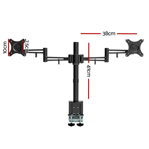 Artiss Monitor Arm Dual Desk Mount Screen Holder Bracket - SuperSaverAU - view 2