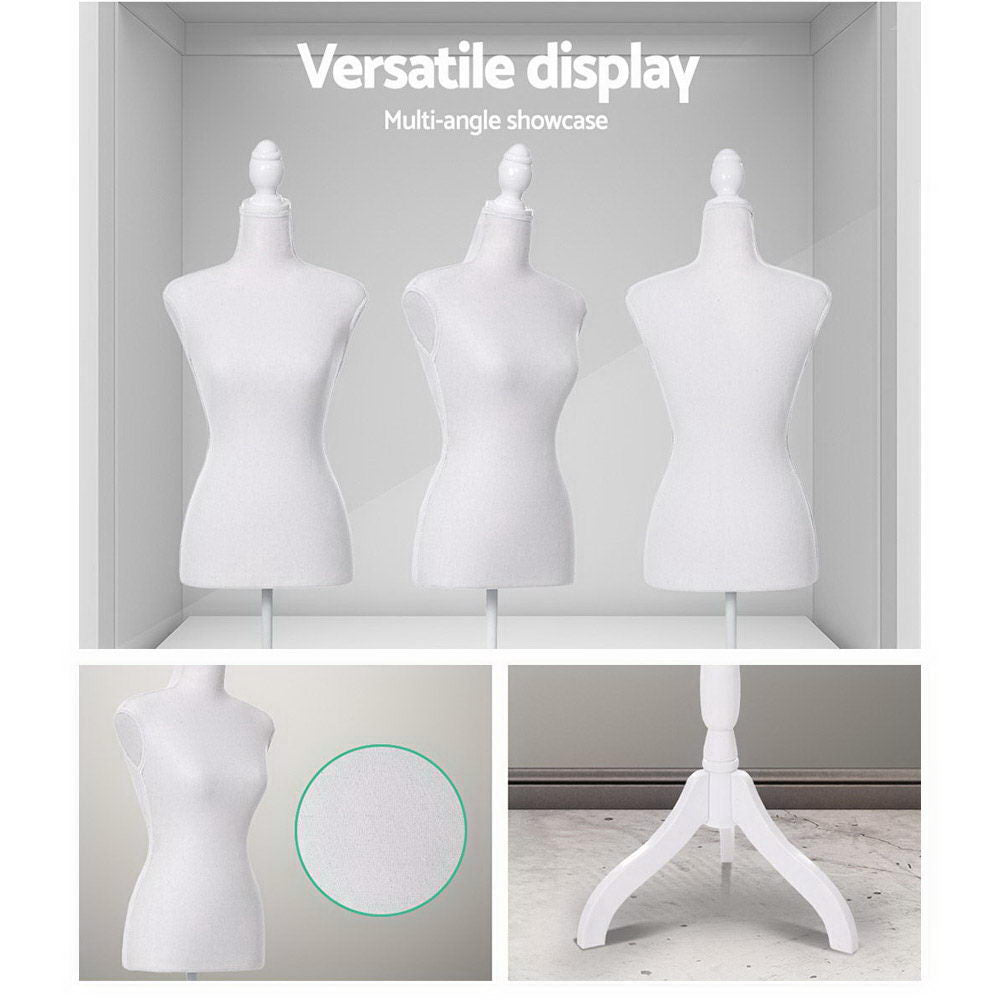 Female Mannequin 170cm Model Dressmaker Clothes Display Torso Tailor Wedding White - SuperSaverAU - view 5