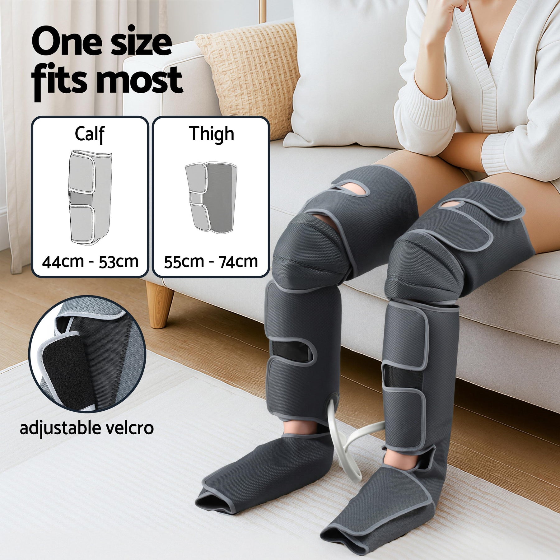 Livemor Air Compression Leg Massager and Heated Neck Back Massager Bundle