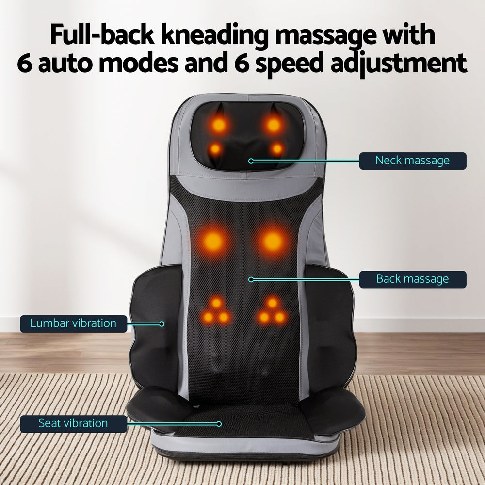 Livemor 8-Node Full Back Massage Cushion with Heat Vibration and SAA Adaptor