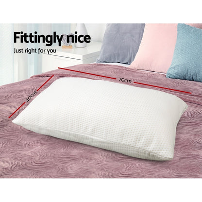 Giselle Bedding Memory Foam Pillow 70cm x 40cm 13cm Thick - Set of 2, Medium Support