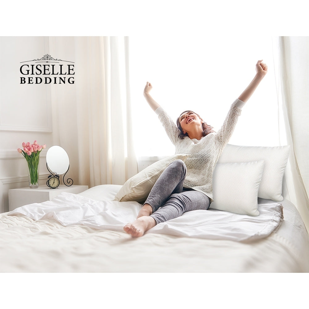 Giselle Bedding Memory Foam Pillow 70cm x 40cm 13cm Thick - Set of 2, Medium Support - SuperSaverAU - view 6