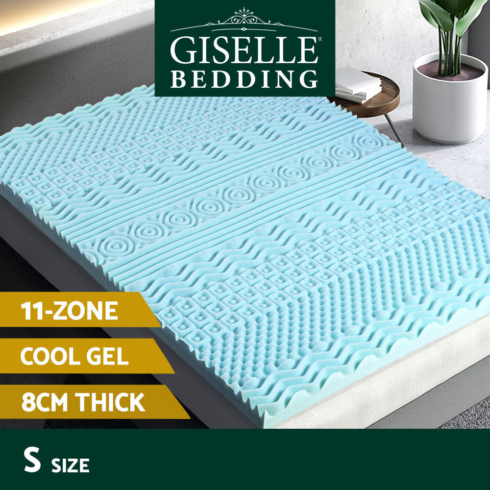 Giselle Bedding Memory Foam Mattress Topper 11-Zone 8cm Single - SuperSaverAU - view 2