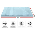 Giselle Bedding Memory Foam Mattress Topper 7-Zone 5cm Double - SuperSaverAU - view 2