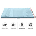 Giselle Bedding Memory Foam Mattress Topper 7-Zone 5cm Queen - SuperSaverAU - view 2