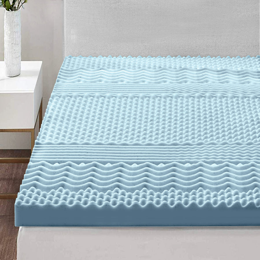 Giselle Bedding Memory Foam Mattress Topper 7-Zone 8cm Single - SuperSaverAU - view 1