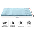 Giselle Bedding Memory Foam Mattress Topper 7-Zone 8cm Single - SuperSaverAU - view 2