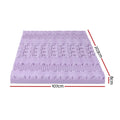 Giselle 8cm Lavender Infused Memory Foam Mattress Topper King Single with Bamboo Cover - SuperSaverAU - view 2
