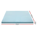 Giselle Bedding King Single Cool Gel Memory Foam Mattress Topper 5cm - SuperSaverAU - view 2