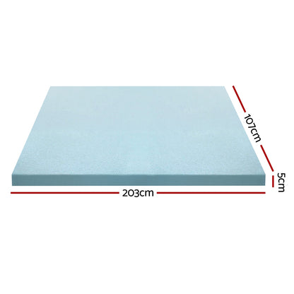 Giselle Bedding King Single Cool Gel Memory Foam Mattress Topper 5cm