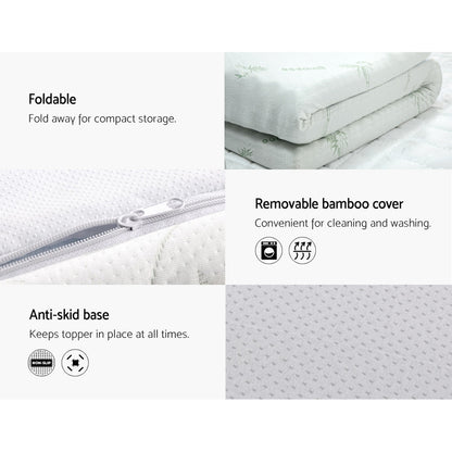 Giselle Bedding Cool Gel Memory Foam Mattress Topper Single