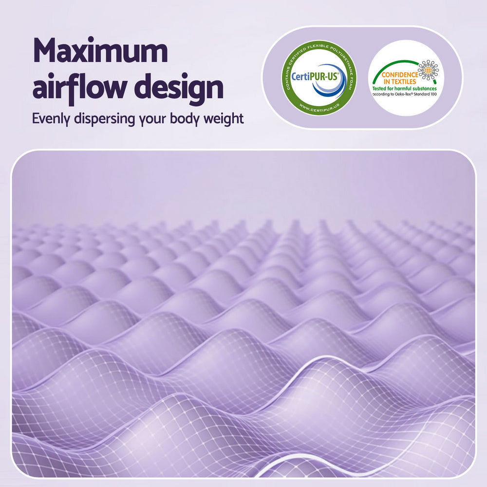Giselle 5cm Lavender Infused Memory Foam Mattress Topper Double - SuperSaverAU - view 4