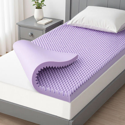 Giselle 5cm Lavender Infused Memory Foam Mattress Topper King Single