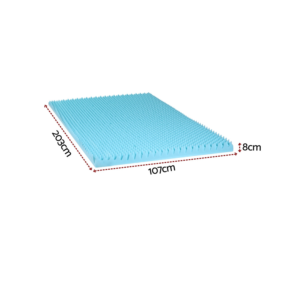 Giselle 8cm Memory Foam Mattress Topper - King Single Size - SuperSaverAU - view 2