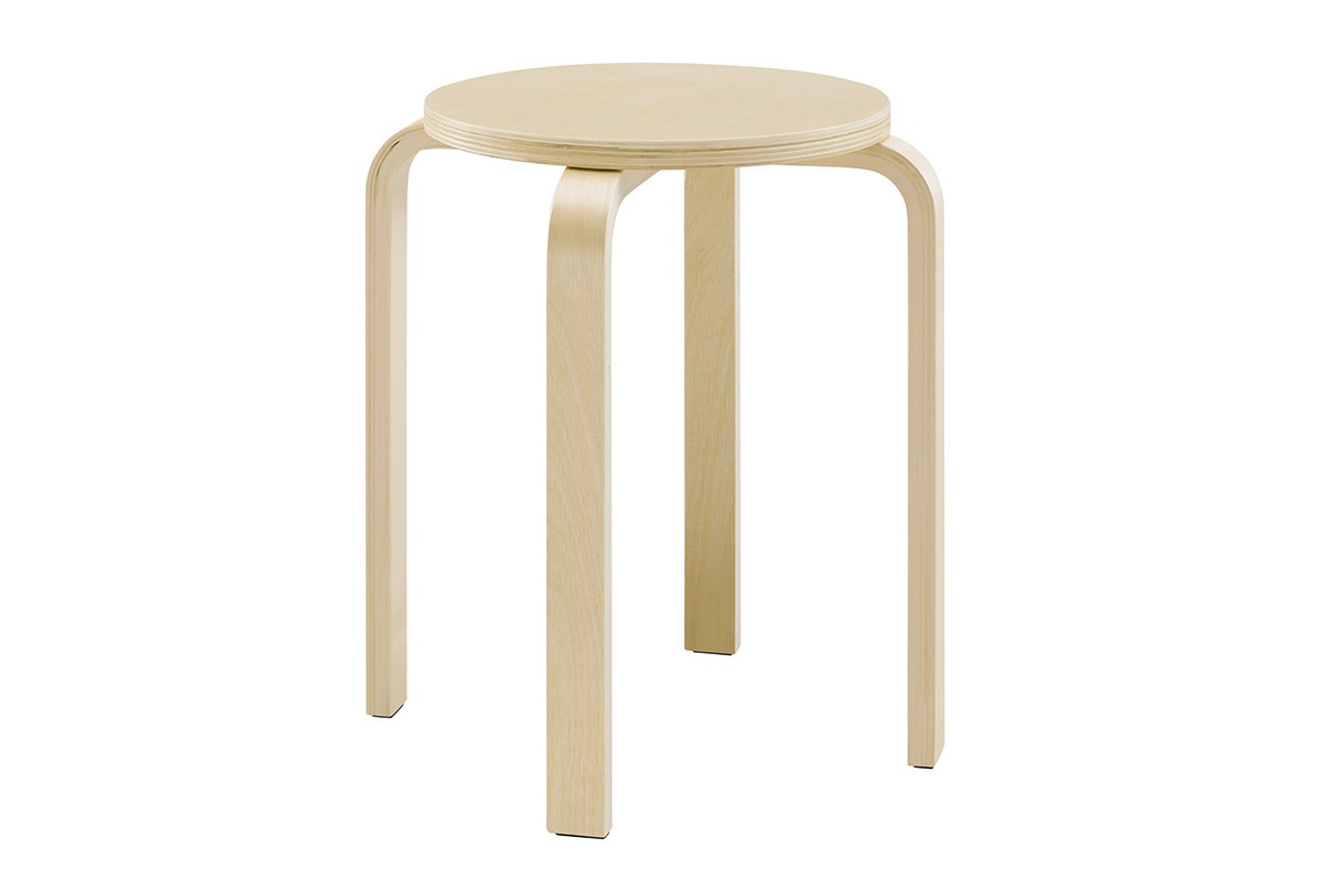 Set of 4 Matt Blatt Aalto Low Stools Replica (Natural)