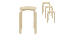 Set of 4 Matt Blatt Aalto Low Stools Replica (Natural)