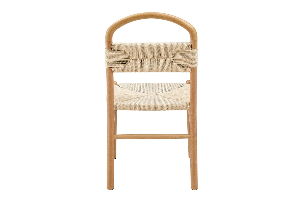 Matt Blatt Set of 2 Marcus Beech Wood Dining Chairs (White/Natural)