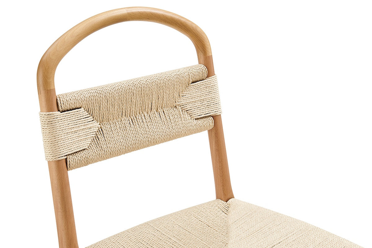 Matt Blatt Set of 2 Marcus Beech Wood Dining Chairs (White/Natural)