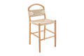 Matt Blatt Marcus Beech Wood Bar Stool (White/Natural)