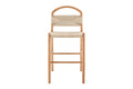 Matt Blatt Marcus Beech Wood Bar Stool (White/Natural)