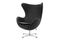 Matt Blatt Arne Jacobsen Egg Chair Premium Replica (Black Bonded Leather)