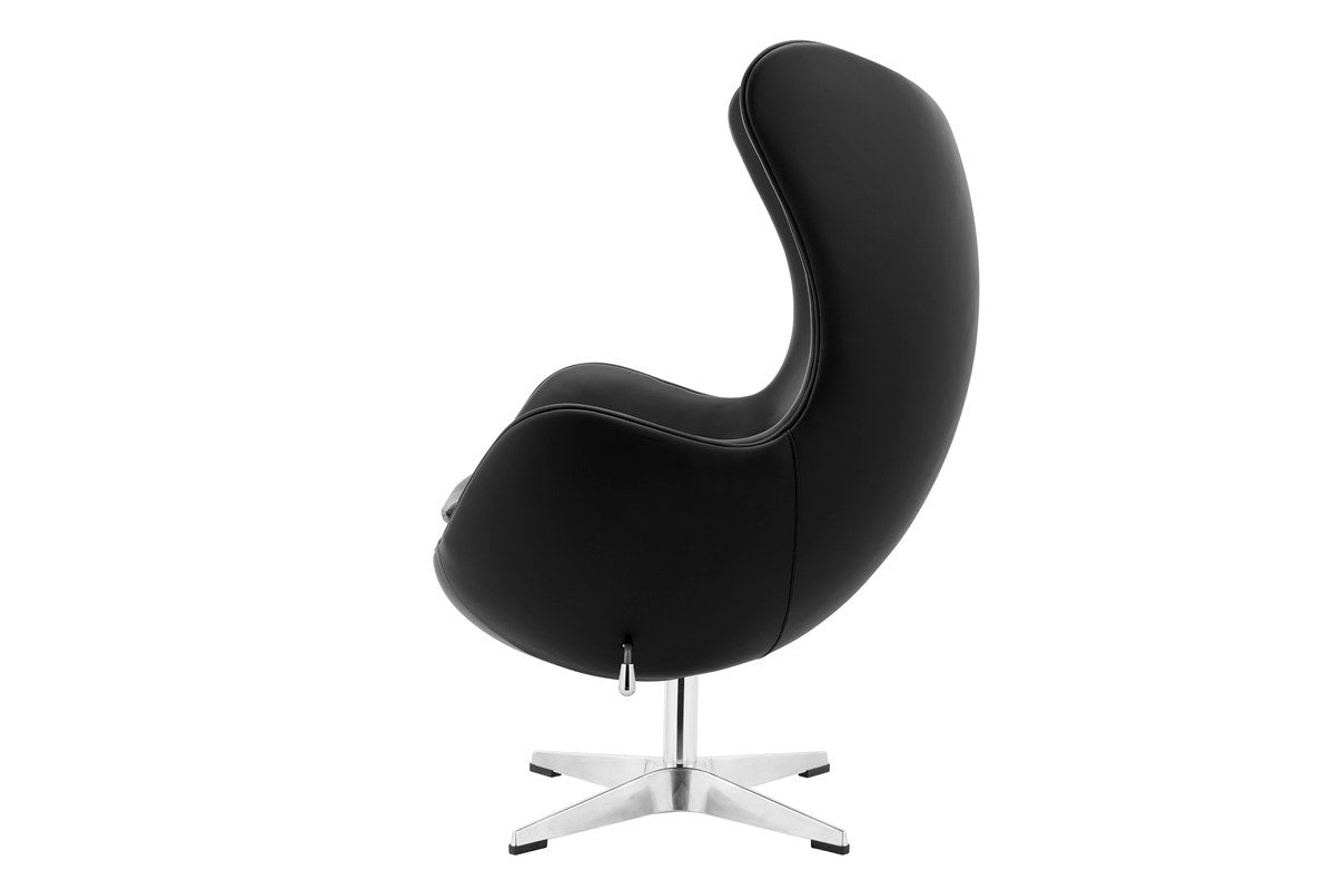 Matt Blatt Arne Jacobsen Egg Chair Premium Replica (Black Bonded Leather)