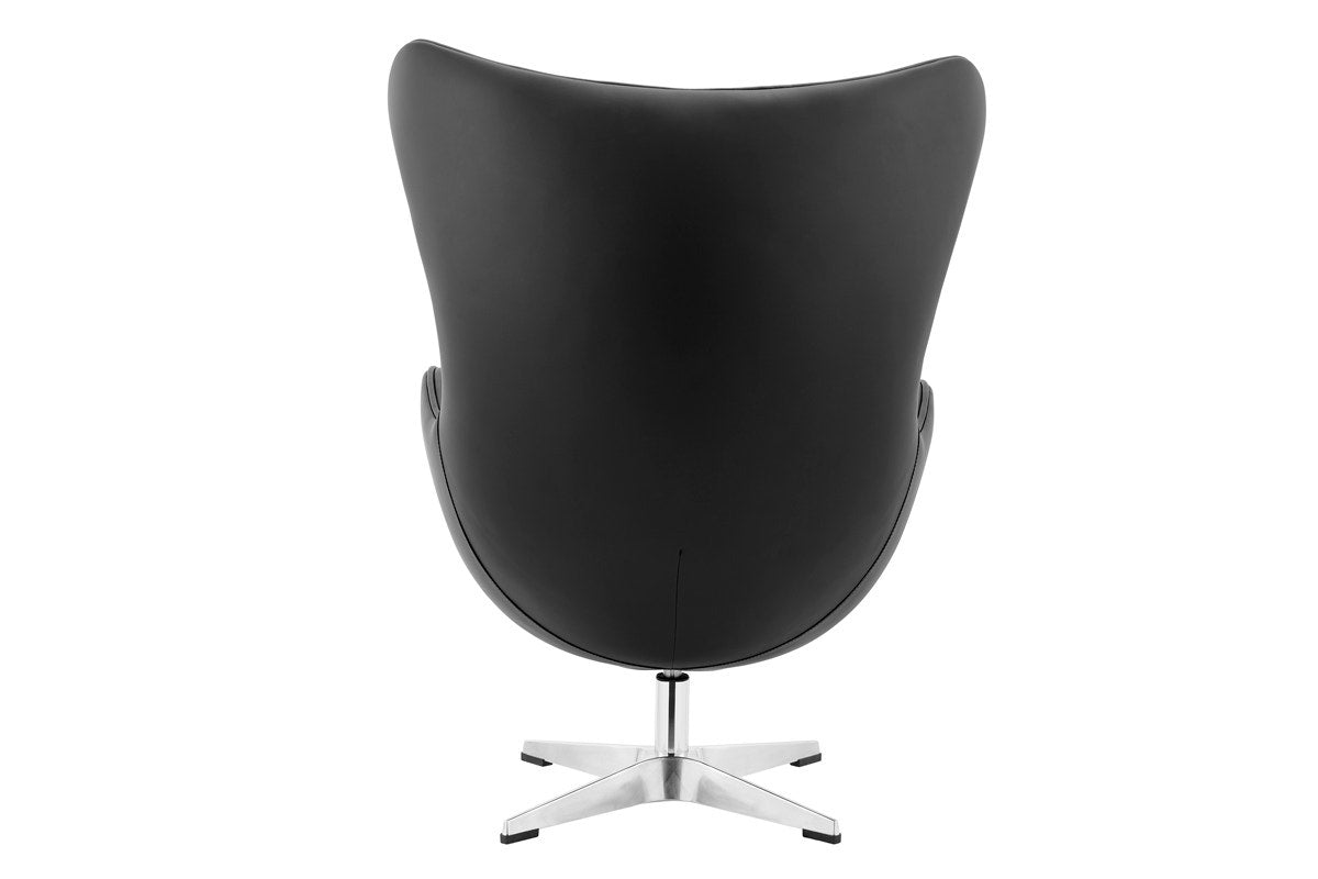 Matt Blatt Arne Jacobsen Egg Chair Premium Replica (Black Bonded Leather)