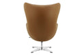Matt Blatt Arne Jacobsen Egg Chair Premium Replica (Brown Bonded Leather)