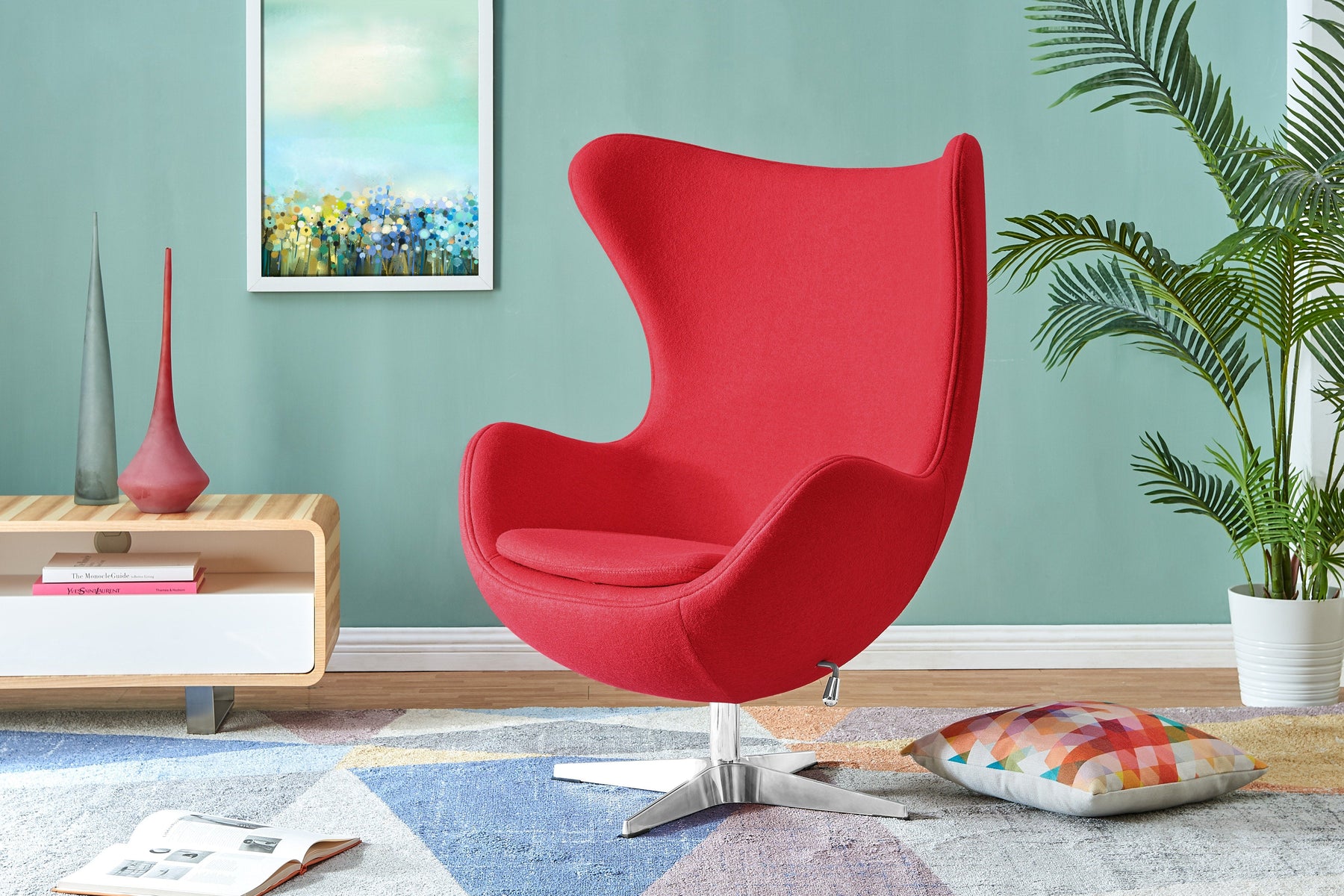 Matt Blatt Arne Jacobsen Egg Chair Premium Replica (Red)