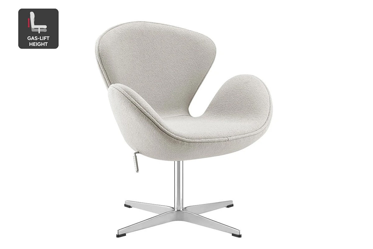 Matt Blatt Arne Jacobsen Height Adjustable Swan Chair Premium Replica (Bone)