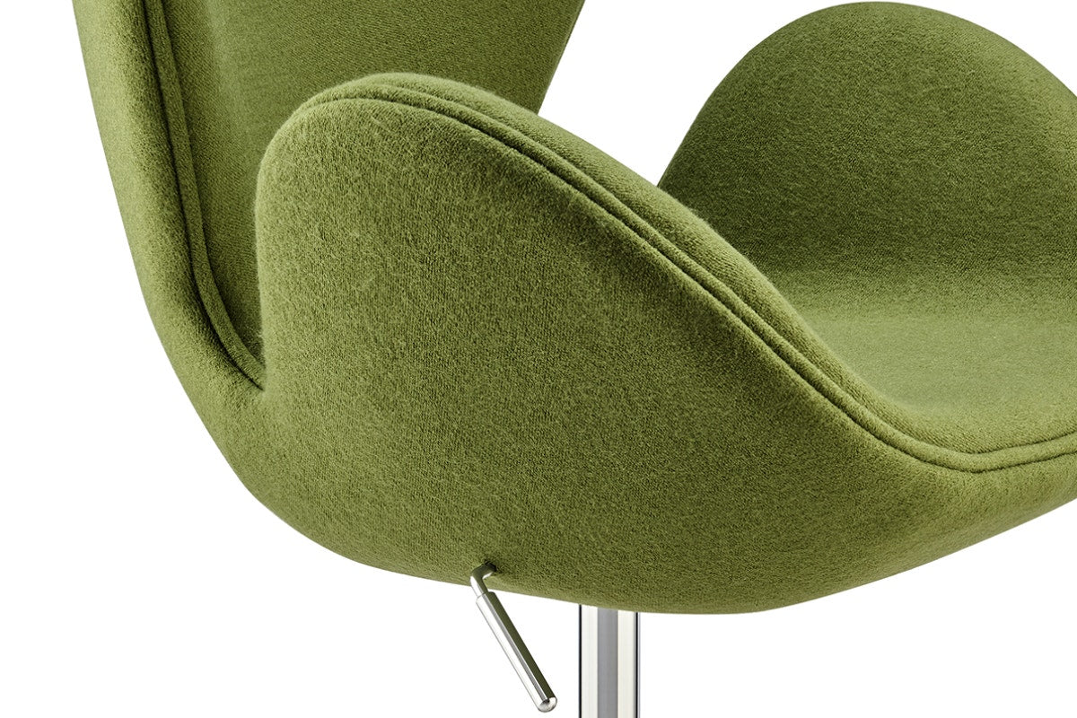 Matt Blatt Arne Jacobsen Height Adjustable Swan Chair Premium Replica (Moss Green)