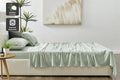 Matt Blatt Bamboo Cotton Bed Sheet Set (Green, King Single)