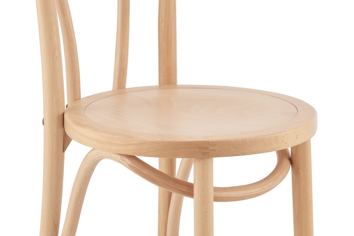Set of 2 Matt Blatt Bentwood Chairs (Natural Beech/Board Seat)