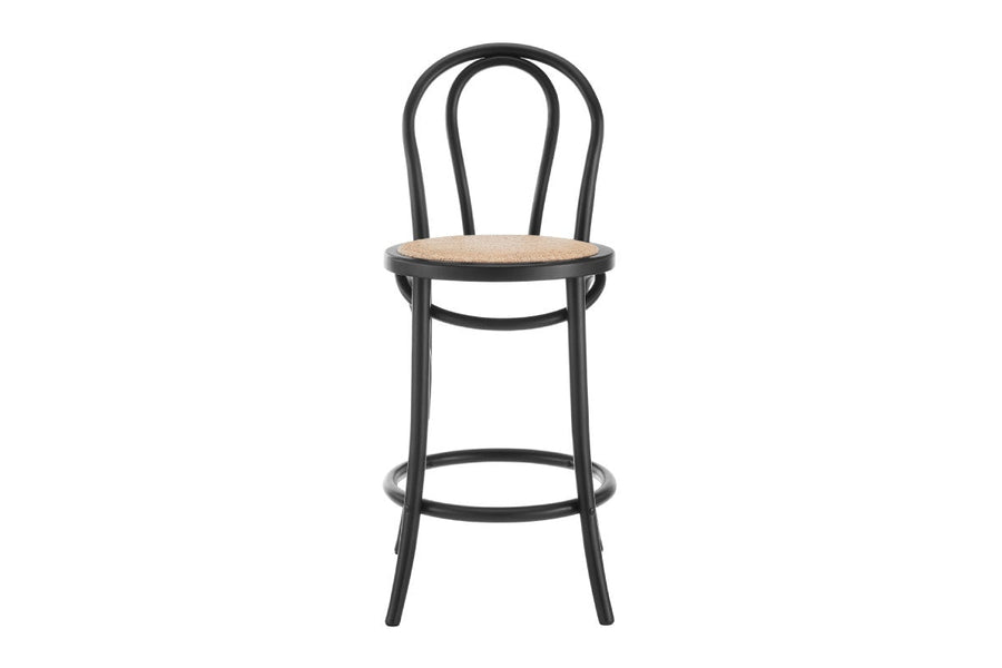Matt Blatt Bentwood Counter Stool (Black Birch/Rattan Seat)
