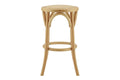 Matt Blatt Bentwood Backless Bar Stool (Natural Beech/Rattan Seat)