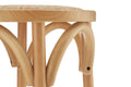 Matt Blatt Bentwood Backless Bar Stool (Natural Beech/Rattan Seat)