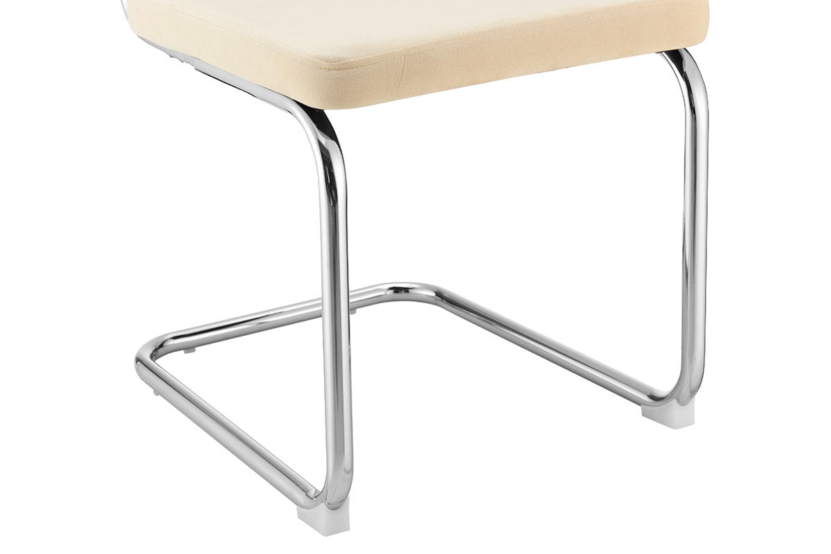 Set of 2 Matt Blatt Marcel Breuer Cesca Dining Chairs Replica (Rattan/Cream Velvet)