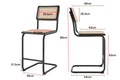 Set of 2 Matt Blatt Marcel Breuer Cesca Counter Stools Replica (Black/Rattan)